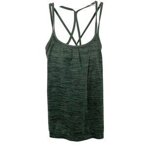 Athleta Energize Green Space Dye Strappy Sports Bra Tank Top - Size XS